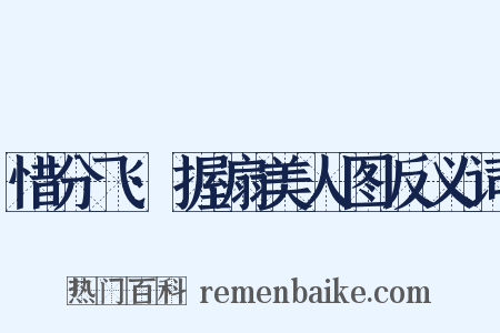 惜分飞·握扇美人图反义词是什么意思的图片